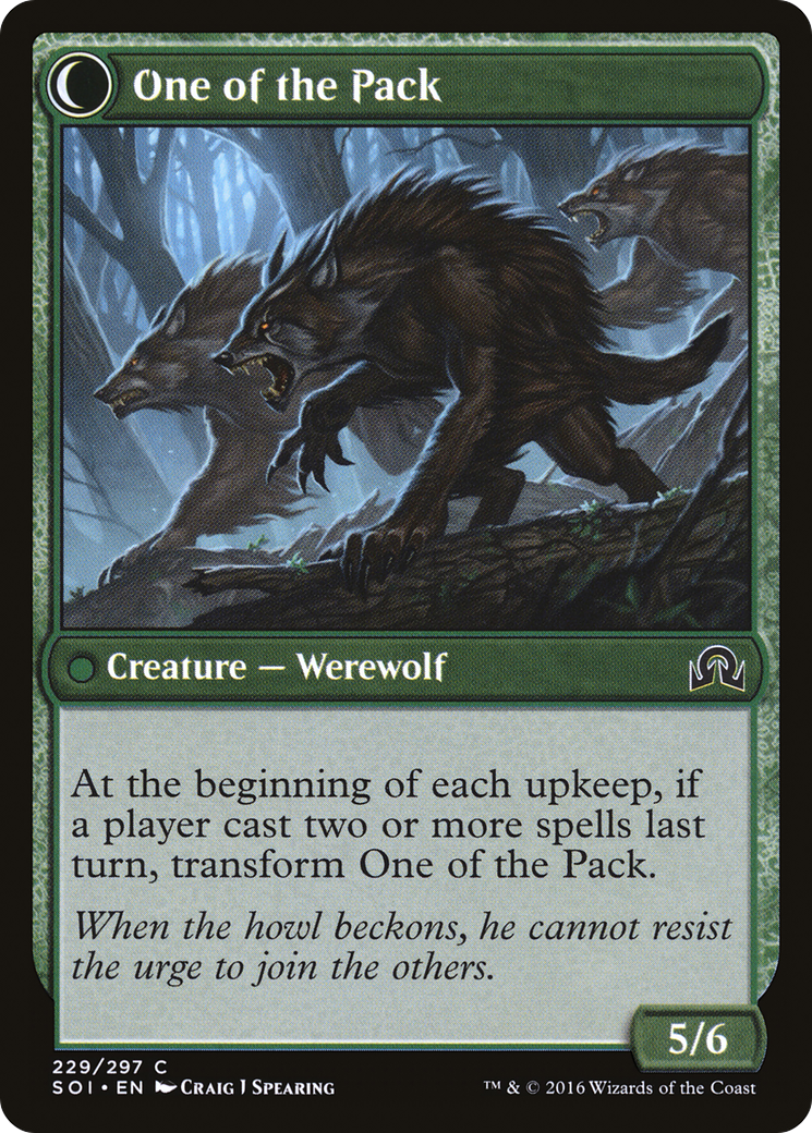 Solitary Hunter // One of the Pack (SOI-229) - Shadows over Innistrad: (Double Faced Transform) Foil