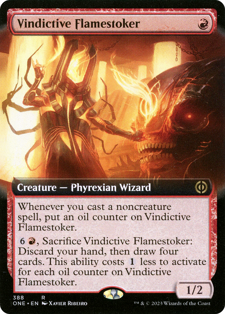 Vindictive Flamestoker (ONE-388) - Phyrexia: All Will Be One: (Extended Art)
