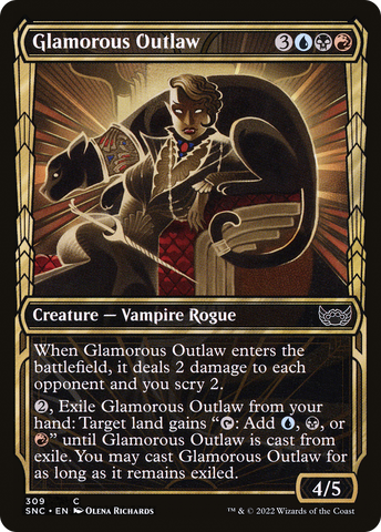 Glamorous Outlaw (SNC-309) - Streets of New Capenna: (Showcase) Foil