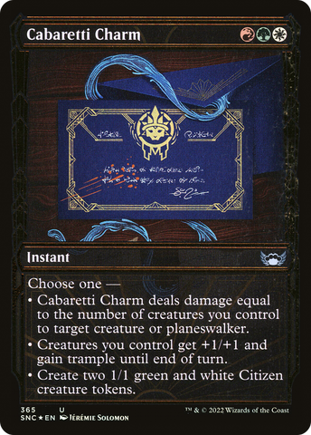 Cabaretti Charm (SNC-365) - Streets of New Capenna: (Showcase) Foil