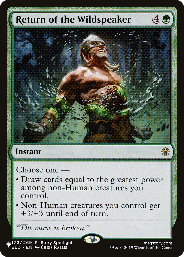 Return of the Wildspeaker (LIST-ELD-172) - The List