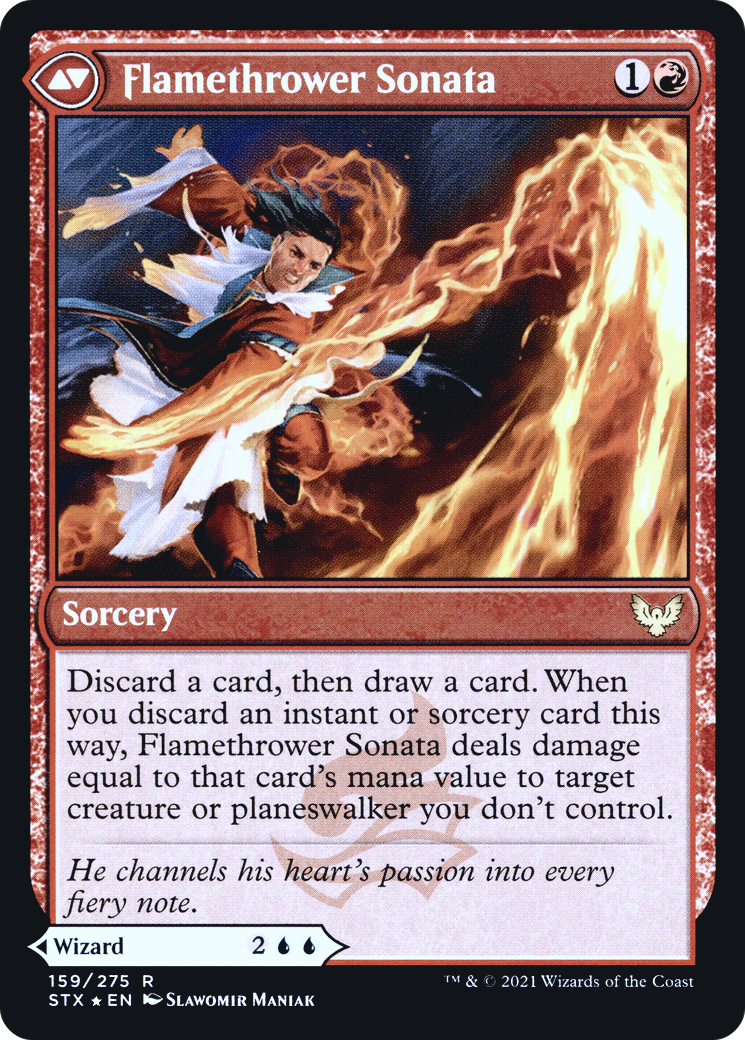 Torrent Sculptor // Flamethrower Sonata (PRE-159) - Strixhaven: School of Mages Promos Foil