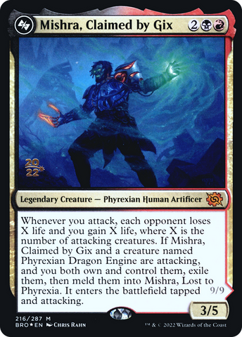 Mishra, Claimed by Gix (PRE-216S) - The Brothers' War Promos Foil