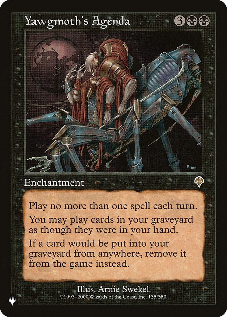 Yawgmoth's Agenda (LIST-INV-135) - The List