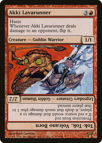 Akki Lavarunner // Tok-Tok, Volcano Born (CHK-153) - Champions of Kamigawa Foil