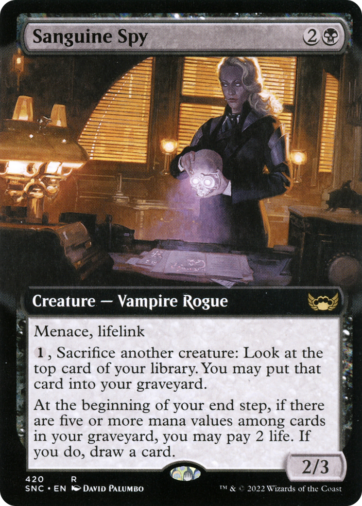 Sanguine Spy (SNC-420) - Streets of New Capenna: (Extended Art) Foil