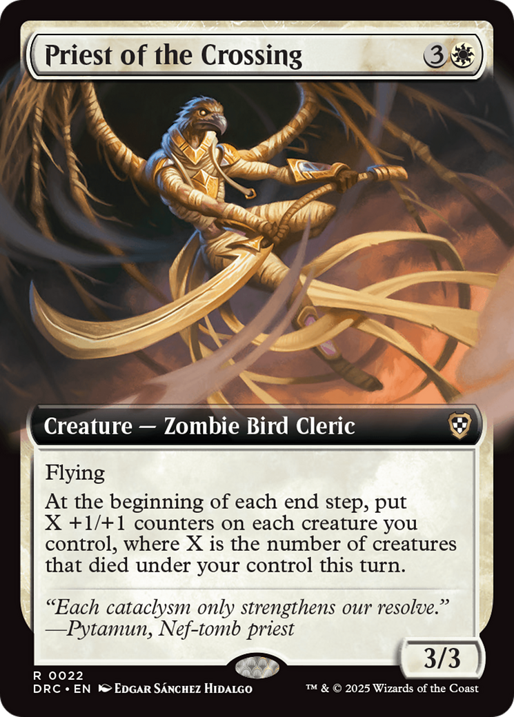 Priest of the Crossing (DRC-022) - Commander: Aetherdrift: (Extended Art)