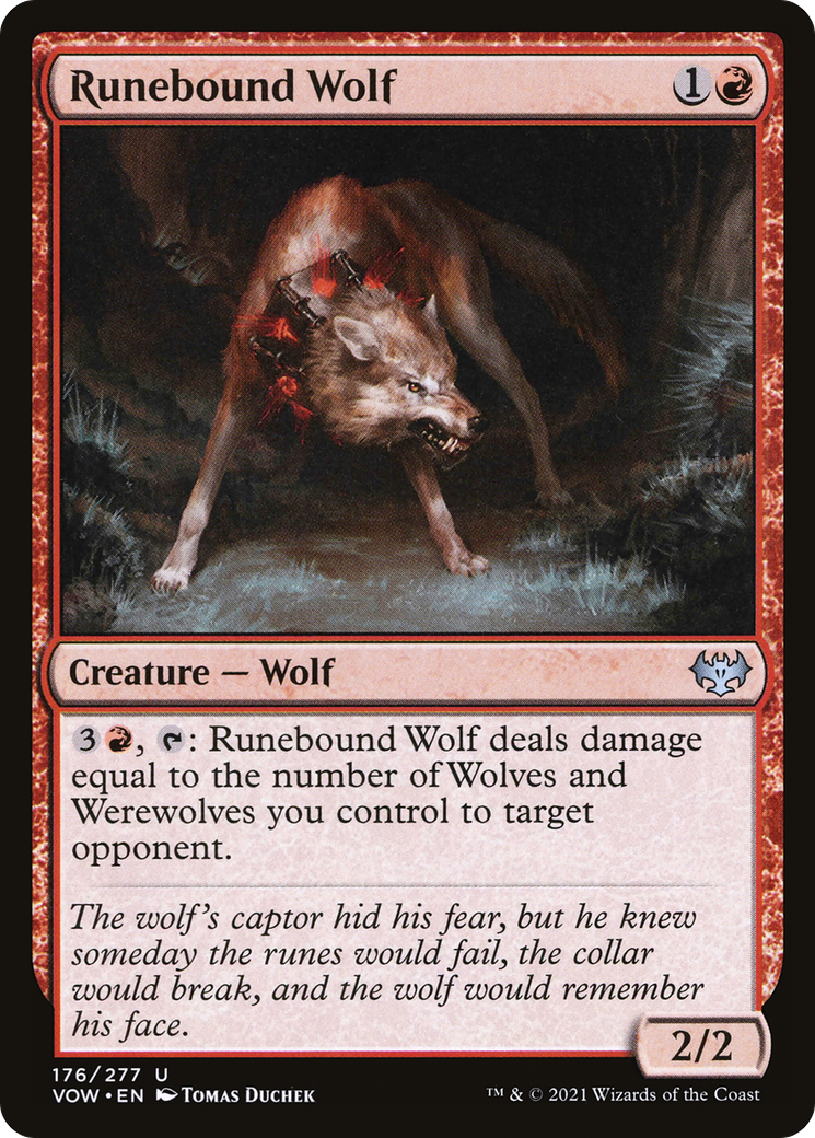 Runebound Wolf (VOW-176) - Innistrad: Crimson Vow Foil