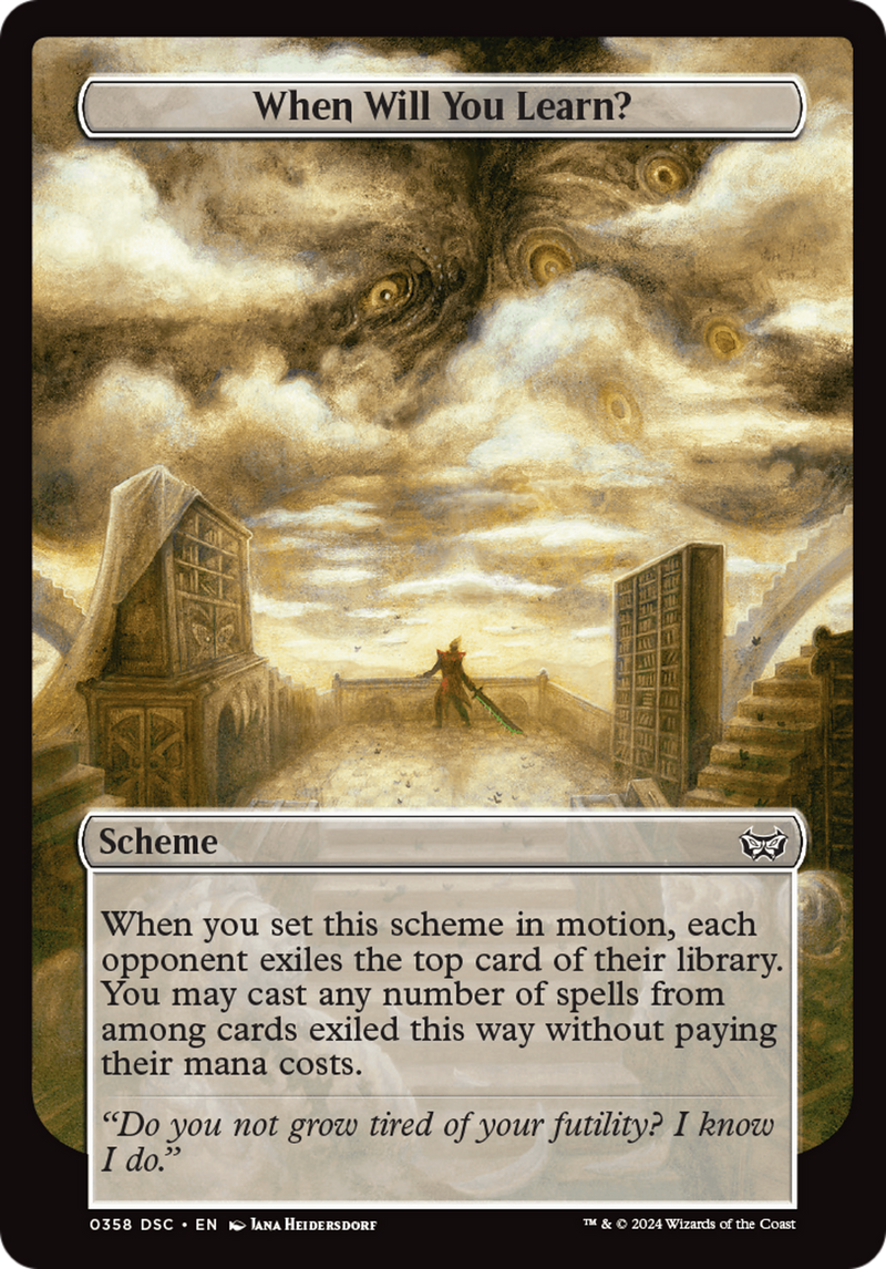 When Will You Learn? (A:DSC-358) - Duskmourn: House of Horror Commander