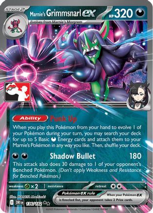 Marnie's Grimmsnarl ex 136/182  - Holofoil Prize Pack Series Cards - Double Rare