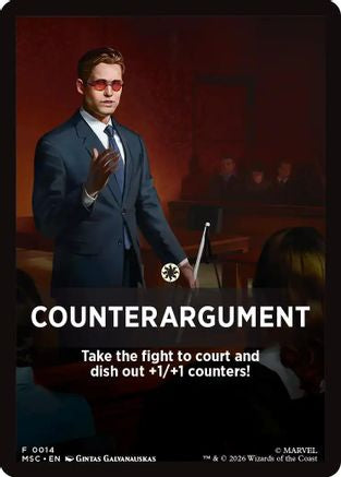 Counterargument Theme Card (MSC-014) - Commander: Marvel Super Heroes