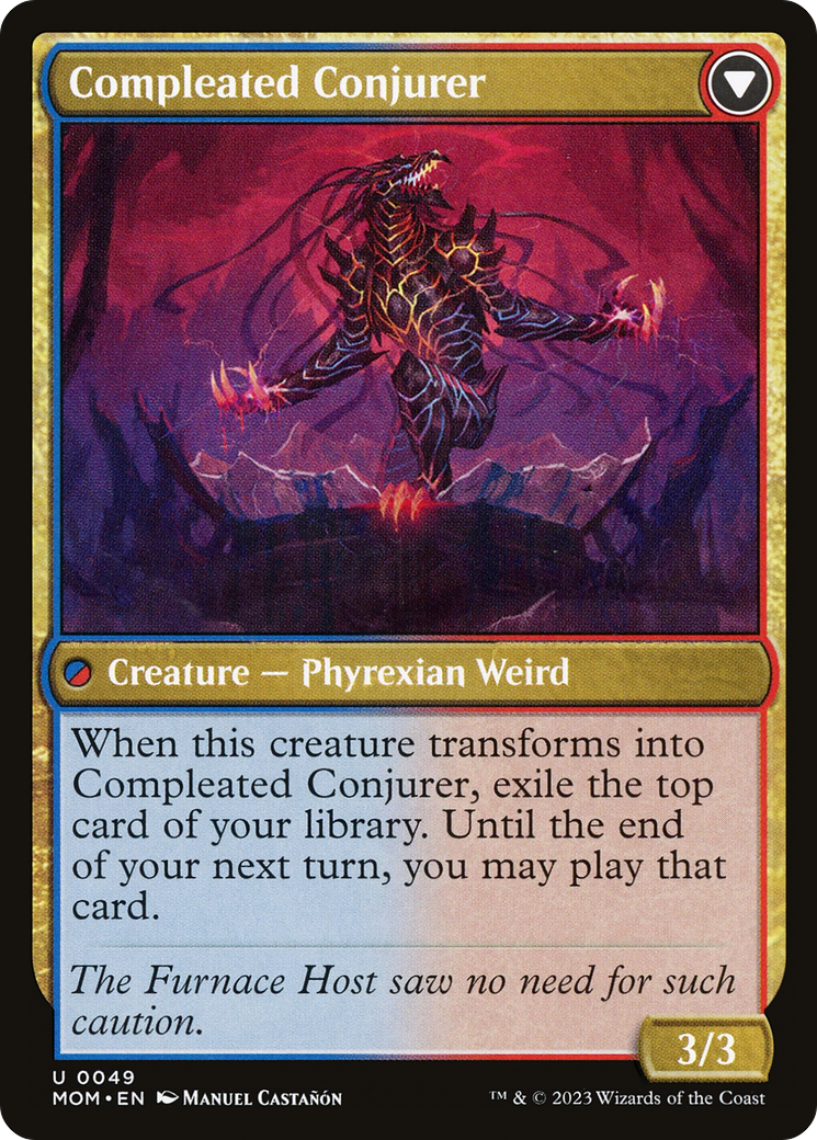 Captive Weird // Compleated Conjurer (MOM-049) - March of the Machine Foil