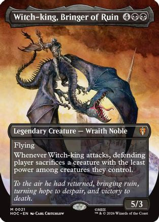 Witch-king, Bringer of Ruin (Borderless) (HOB-021) - The Hobbit Foil