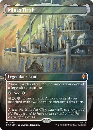 Minas Tirith (Borderless) (Surge Foil) (HOC-089) - The Hobbit: Eternal-Legal Foil