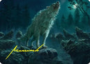 Reverent Howl Art Card (Gold-Stamped Signature) (ASHOB-016) - Art Series: The Hobbit