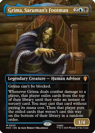 Grima, Saruman's Footman (Borderless) (HOC-033) - The Hobbit: Eternal-Legal Foil