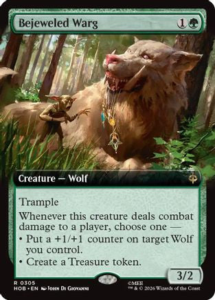 Bejeweled Warg (Extended Art) (HOB-305) - The Hobbit Foil