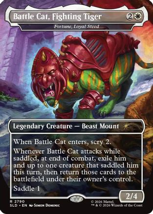 Battle Cat, Fighting Tiger - Fortune, Loyal Steed (SLD-2790) - Secret Lair Drop Series Foil