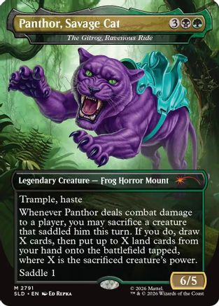 Panthor, Savage Cat - The Gitrog, Ravenous Ride (SLD-2791) - Secret Lair Drop Series Foil