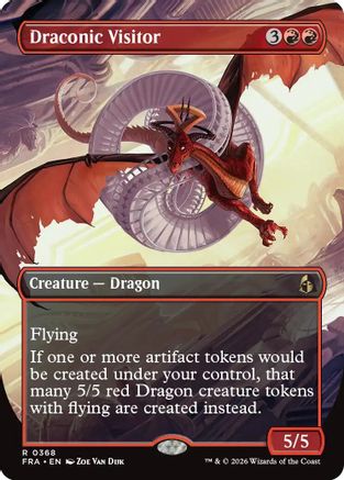 Draconic Visitor (Borderless) (FRA-368) - Reality Fracture Foil