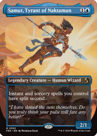 Samut, Tyrant of Naktamun (Borderless) (FRA-302) - Reality Fracture Foil