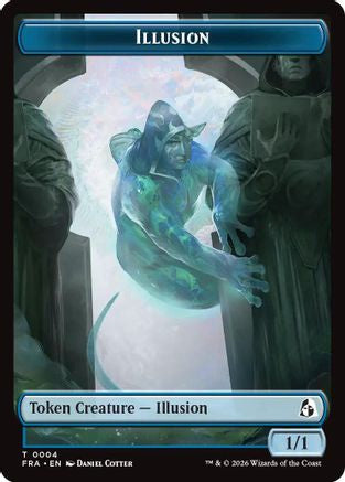 Illusion // Jace Double-Sided Token (FRA-4 // 5) - Reality Fracture Foil