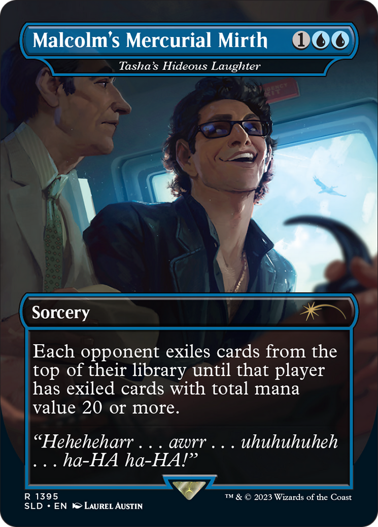 Tasha's Hideous Laughter (SLD-1395) - Secret Lair Drop / Malcolm's Mercurial Mirth (Borderless)