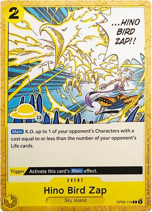 Hino Bird Zap (Luffy Deck) (OP05-116) - Set Sail Deck Set