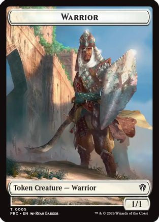 Warrior // Insect Double-Sided Token (FRC-5 // 2) - Commander: Reality Fracture Foil