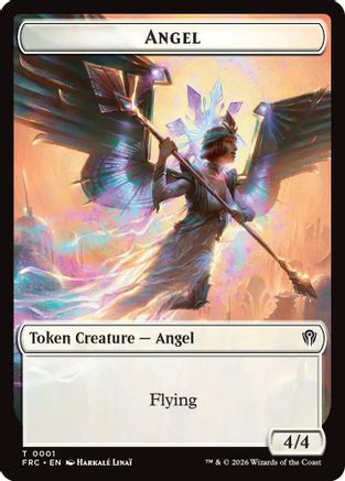Angel // Myr Double-Sided Token (FRC-1 // 15) - Commander: Reality Fracture Foil