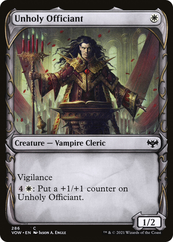 Unholy Officiant (VOW-286) - Innistrad: Crimson Vow: (Showcase) Foil
