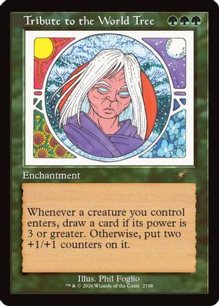 Tribute to the World Tree (Retro Frame) (SLD-2708) - Secret Lair Drop Series Foil