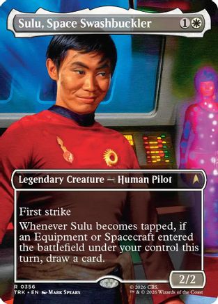 Sulu, Space Swashbuckler (Borderless) (TRK-356) - Star Trek Foil