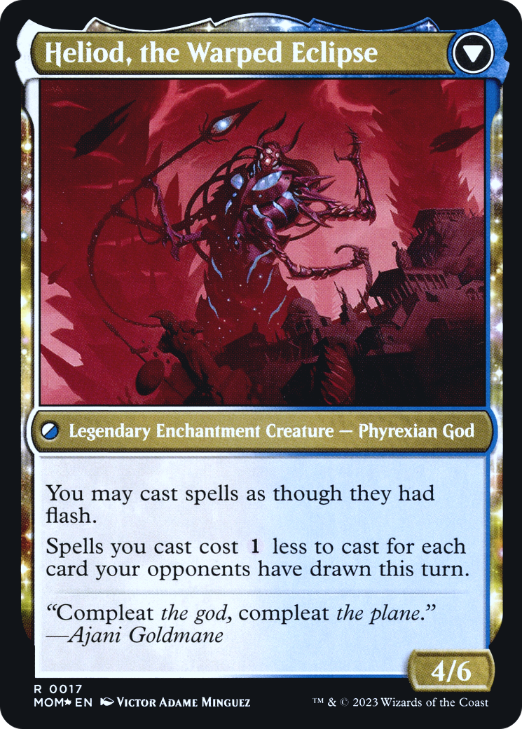Heliod, the Radiant Dawn // Heliod, the Warped Eclipse (PRE-17S) - March of the Machine Promos: (enchantment) Foil