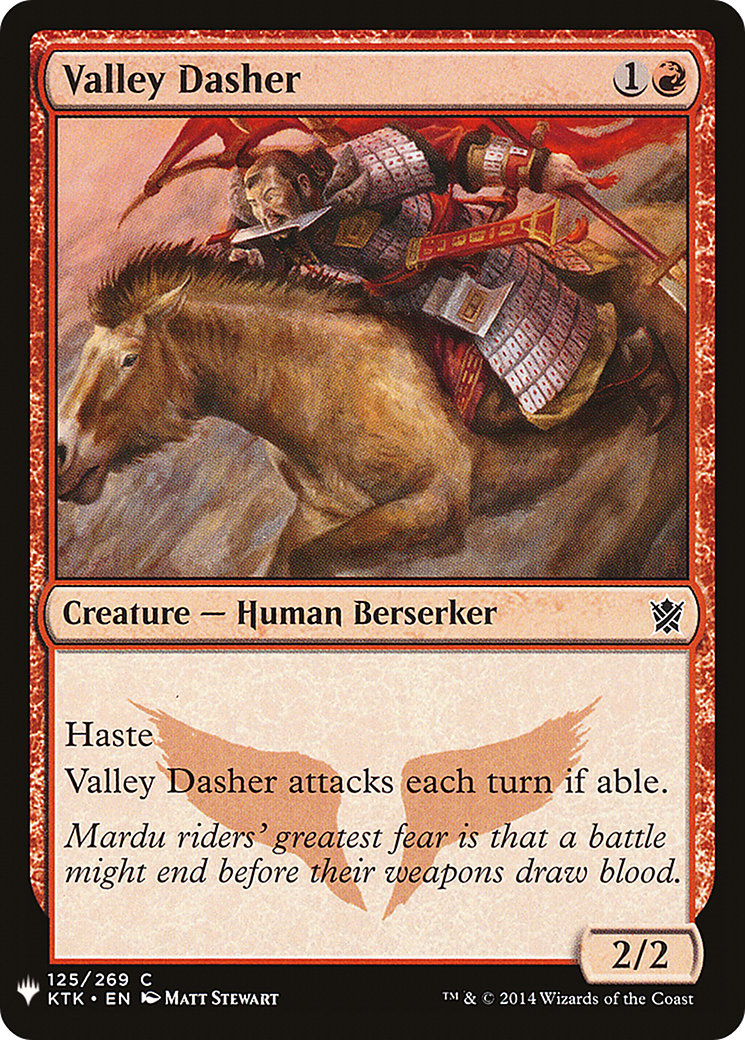 Valley Dasher (LIST-KTK-125) - The List