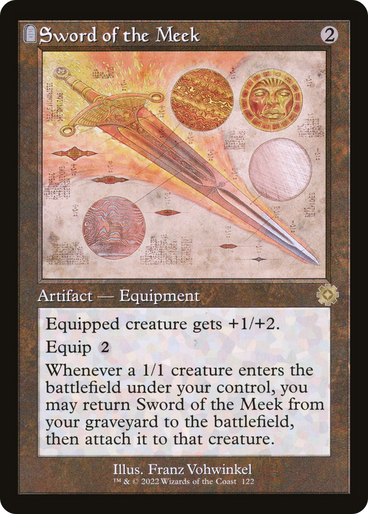Sword of the Meek (BRR-122) - The Brothers' War Retro Artifacts: (tombstone) Foil