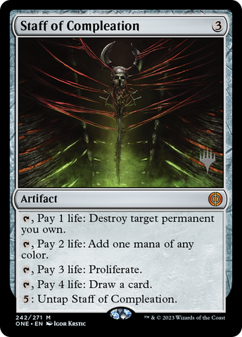 Staff of Compleation (PPONE-242P) - Phyrexia: All Will Be One Promos