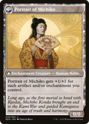 Michiko's Reign of Truth // Portrait of Michiko (NEO-029) - Kamigawa: Neon Dynasty: (fandfc, enchantment)