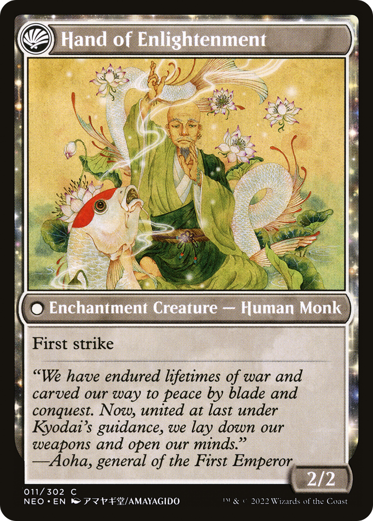Era of Enlightenment // Hand of Enlightenment (NEO-011) - Kamigawa: Neon Dynasty: (fandfc, enchantment) Foil