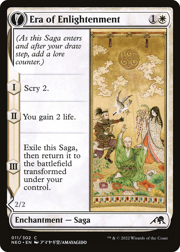 Era of Enlightenment // Hand of Enlightenment (NEO-011) - Kamigawa: Neon Dynasty: (fandfc, enchantment) Foil