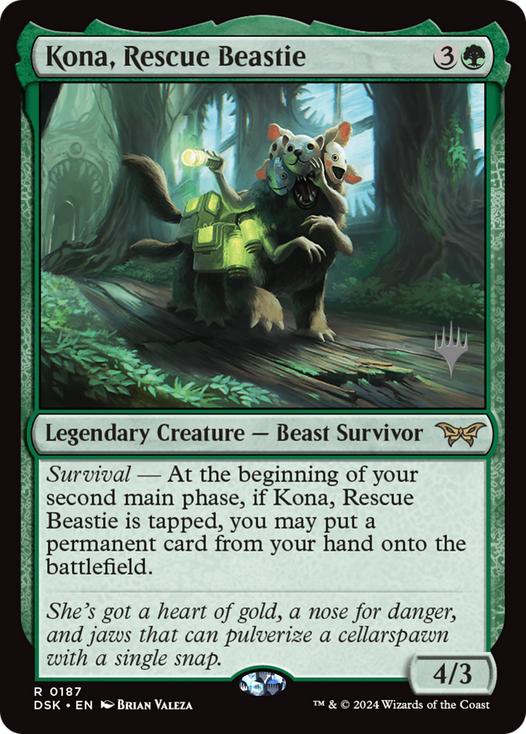 Kona, Rescue Beastie (PPDSK-187) - Duskmourn: House of Horror Promos