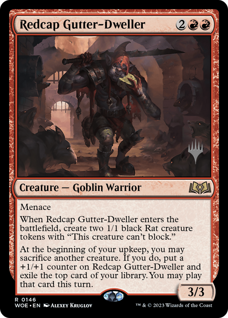 Redcap Gutter-Dweller (PPWOE-146) - Wilds of Eldraine Promos Foil