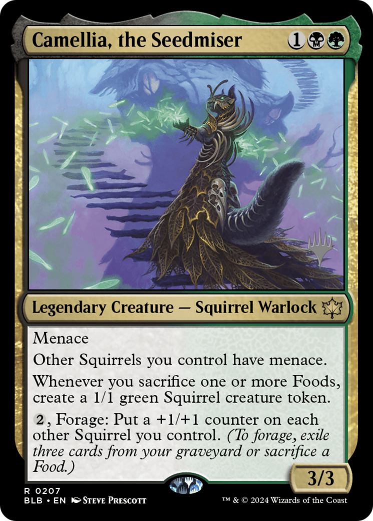 Camellia, the Seedmiser (PPBLB-207) - Bloomburrow Promos Foil
