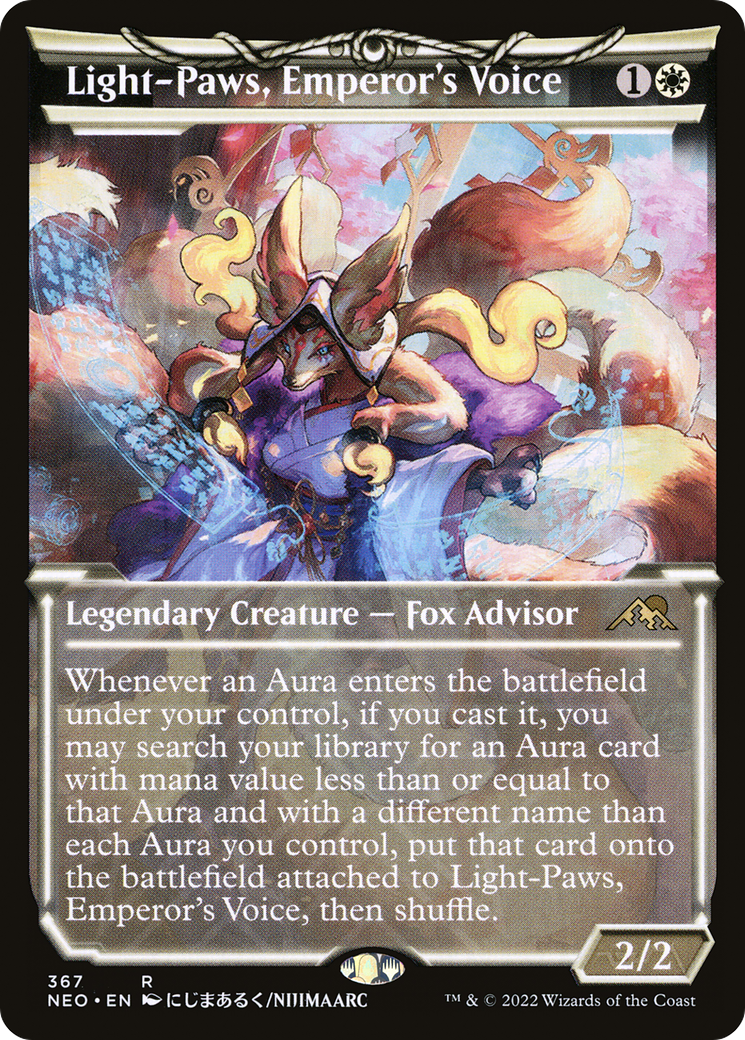 Light-Paws, Emperor's Voice (NEO-367) - Kamigawa: Neon Dynasty: (Showcase) Foil
