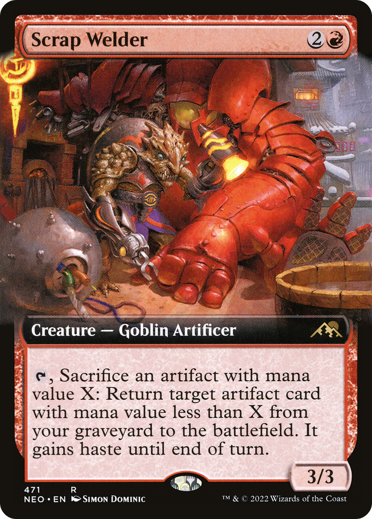 Scrap Welder (NEO-471) - Kamigawa: Neon Dynasty: (Extended Art)