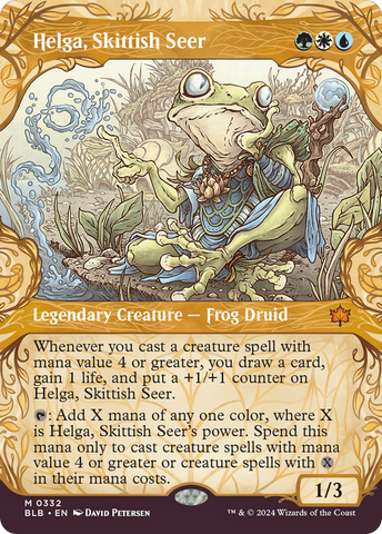 Helga, Skittish Seer (BLB-332) - Bloomburrow: (Showcase) (Borderless)