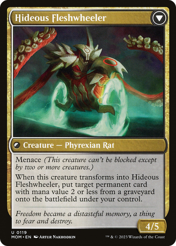 Nezumi Freewheeler // Hideous Fleshwheeler (MOM-119) - March of the Machine