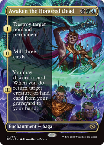 Awaken the Honored Dead (TDM-383) - Tarkir: Dragonstorm: (enchantment) (Borderless)