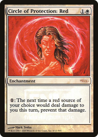 Circle of Protection: Red (FNM-008) - Friday Night Magic 2005 Foil