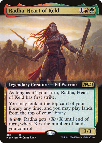 Radha, Heart of Keld (M21-380) - Core Set 2021: (Extended Art) Foil